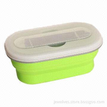 Convenient Food-grade Collapsible Silicone Lunch Box, Promotional Items